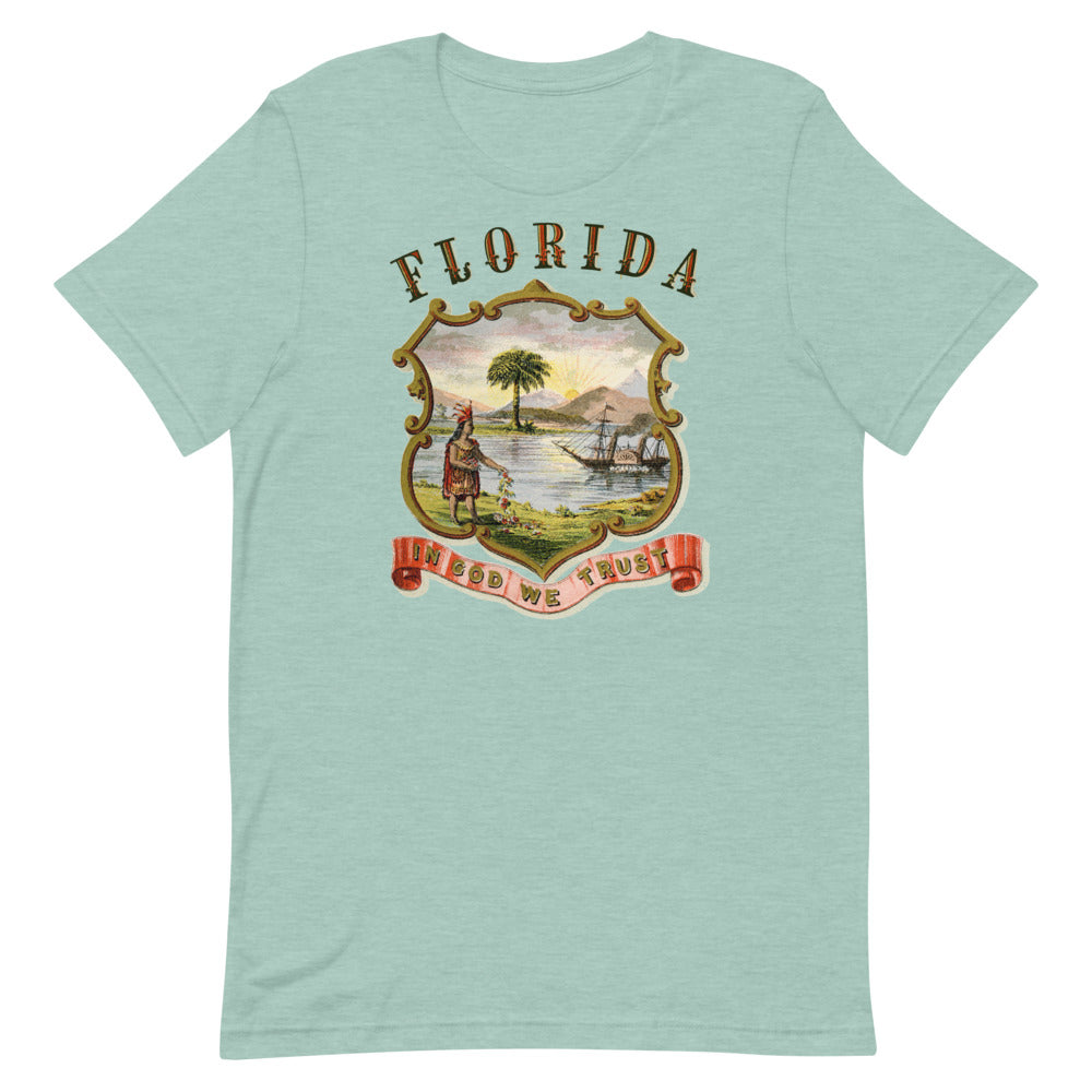 Vintage Florida State Seal Short-Sleeve Unisex T-Shirt