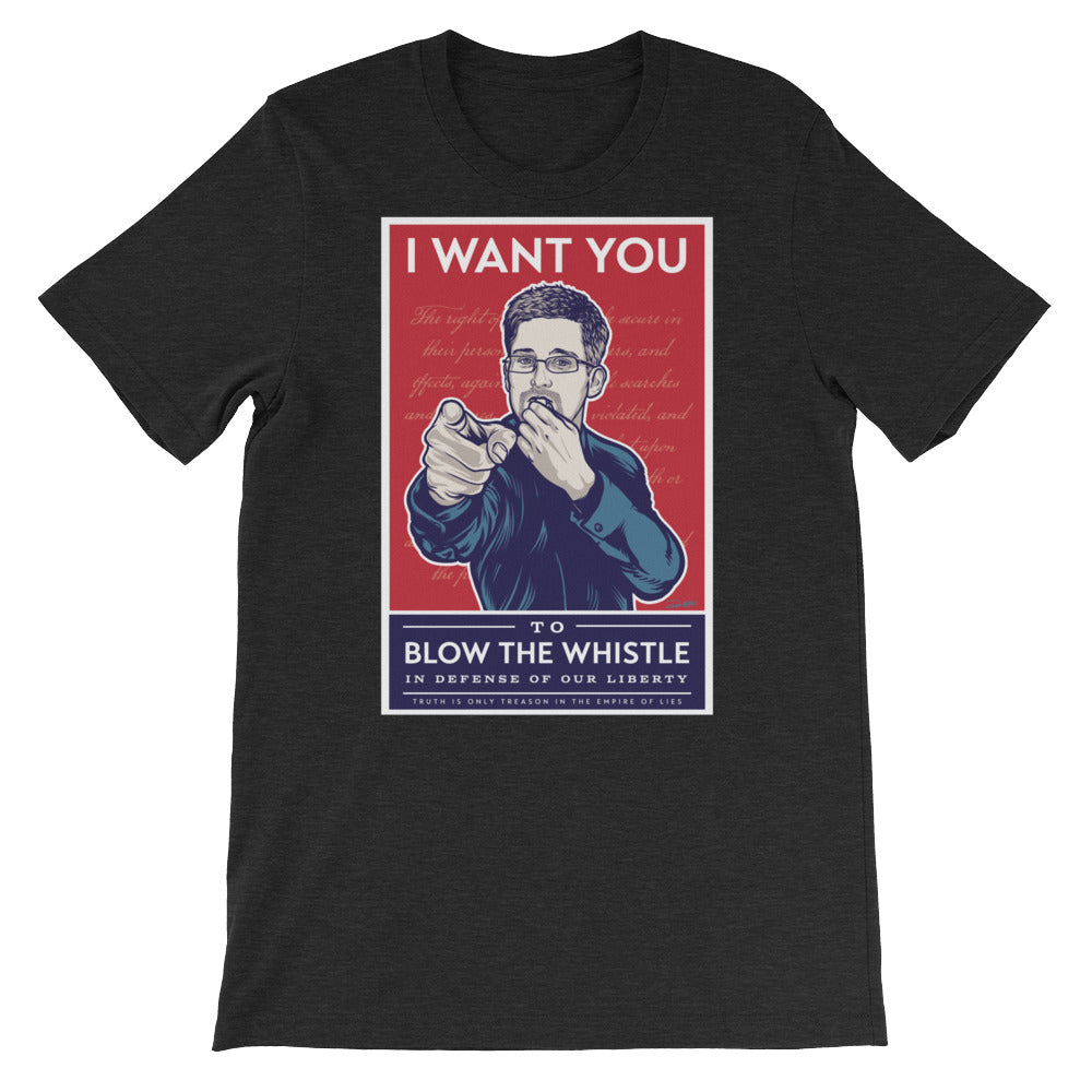 Edward Snowden Blow the Whistle T-Shirt
