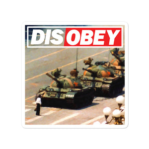 Disobey Tank Man Sticker