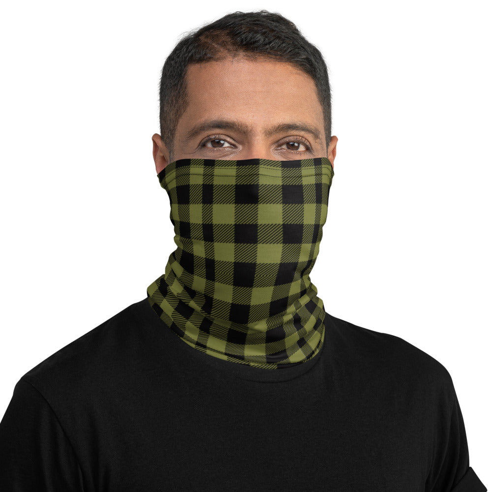 Green Classic Plaid Neck Gaiter