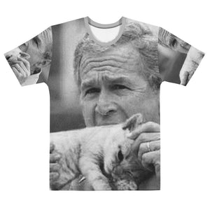 George Bush Nom Nom Kitty All-Over Printed Graphic T-Shirt
