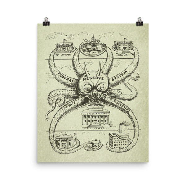 Federal Reserve Octopus Print