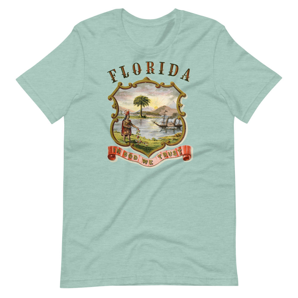 Vintage Florida State Seal Short-Sleeve Unisex T-Shirt