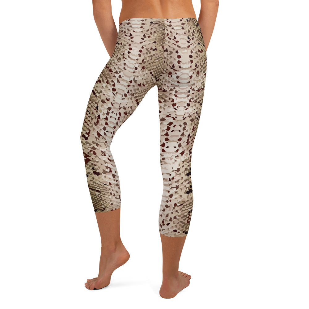 Snake Skin Capri Leggings