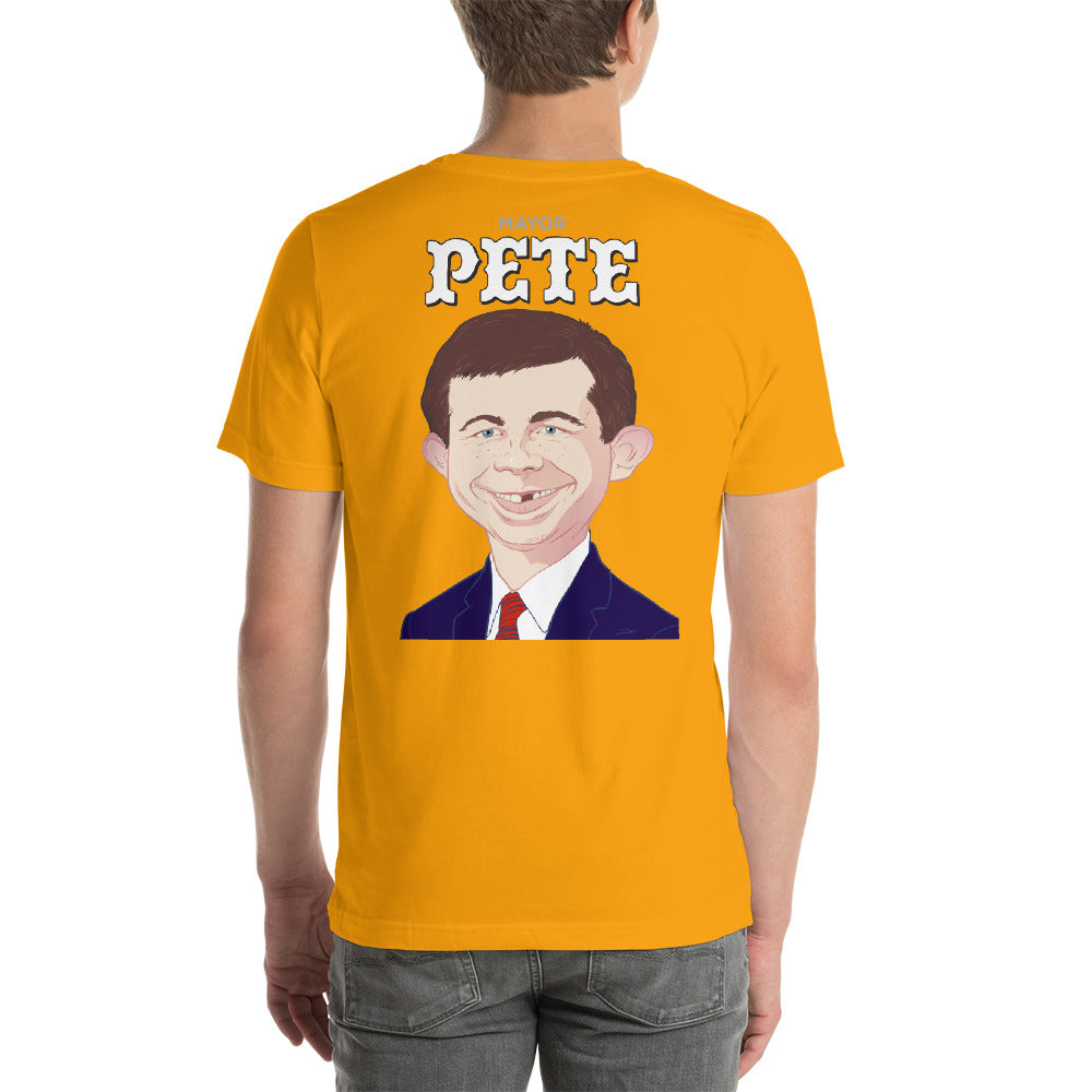 Mayor Pete Buttigieg Alfred E Neuman Back Printed T-Shirt
