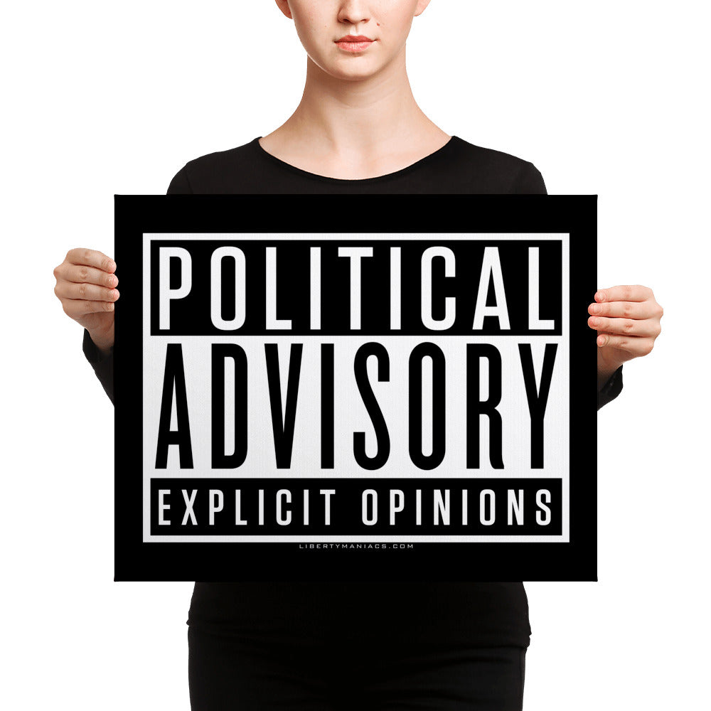 Political Advisory Wall Canvas