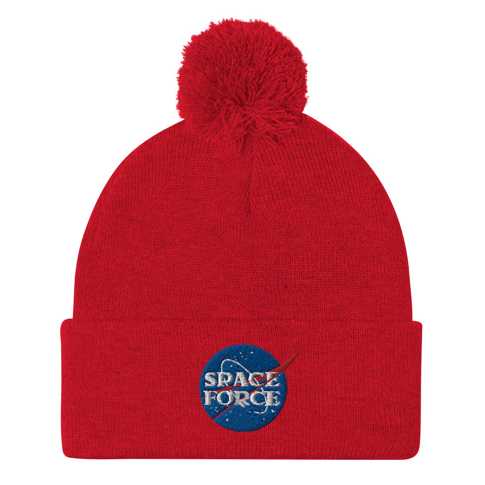 Space Force Pom-Pom Beanie