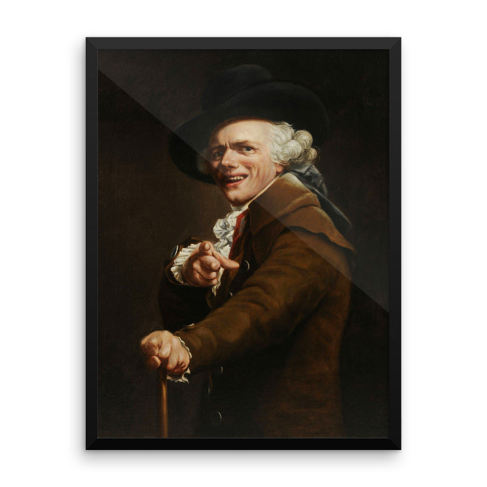 Portrait de l&#39;artiste sous les traits d&#39;un moqueur Framed Print
