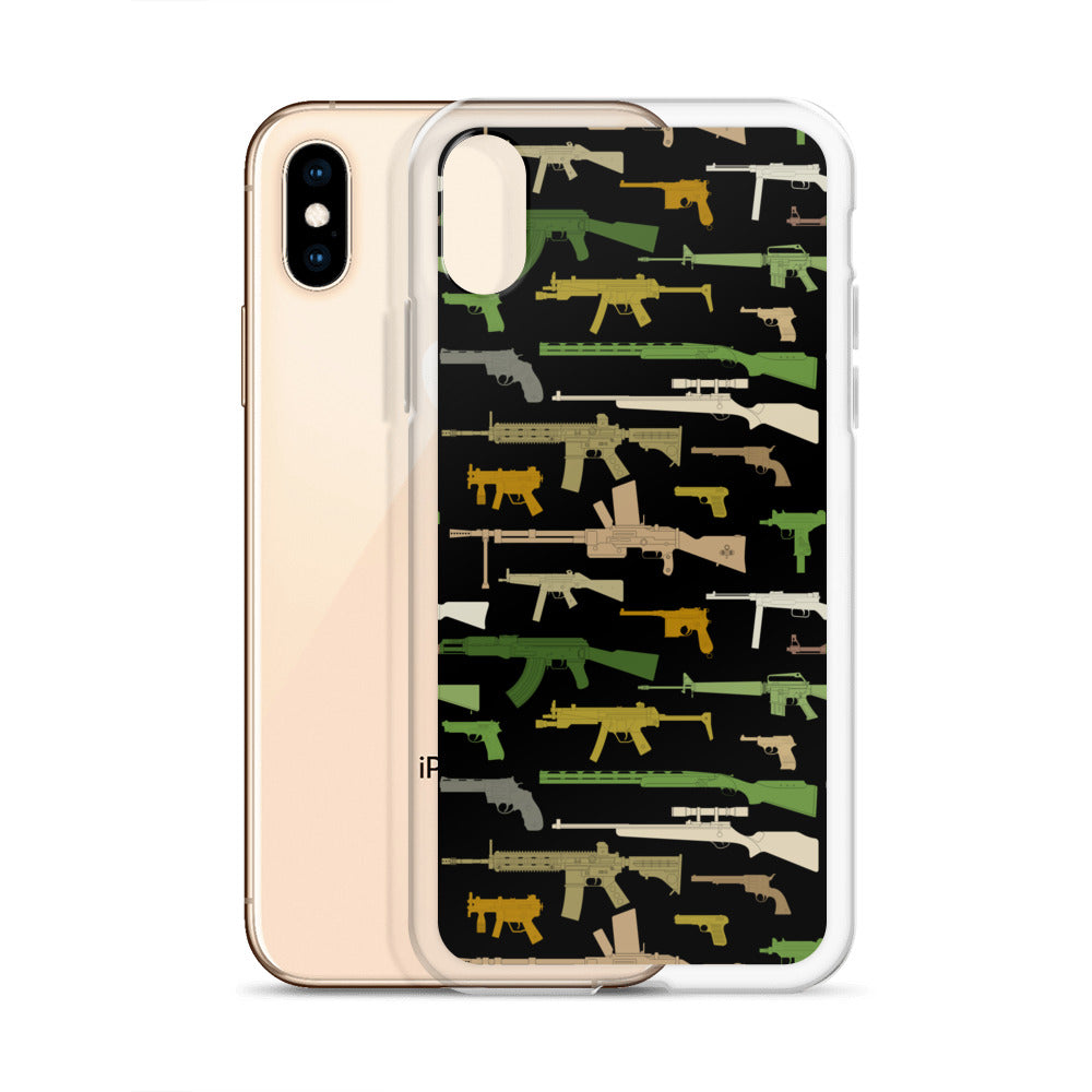 Woodland Gun Pattern iPhone Case
