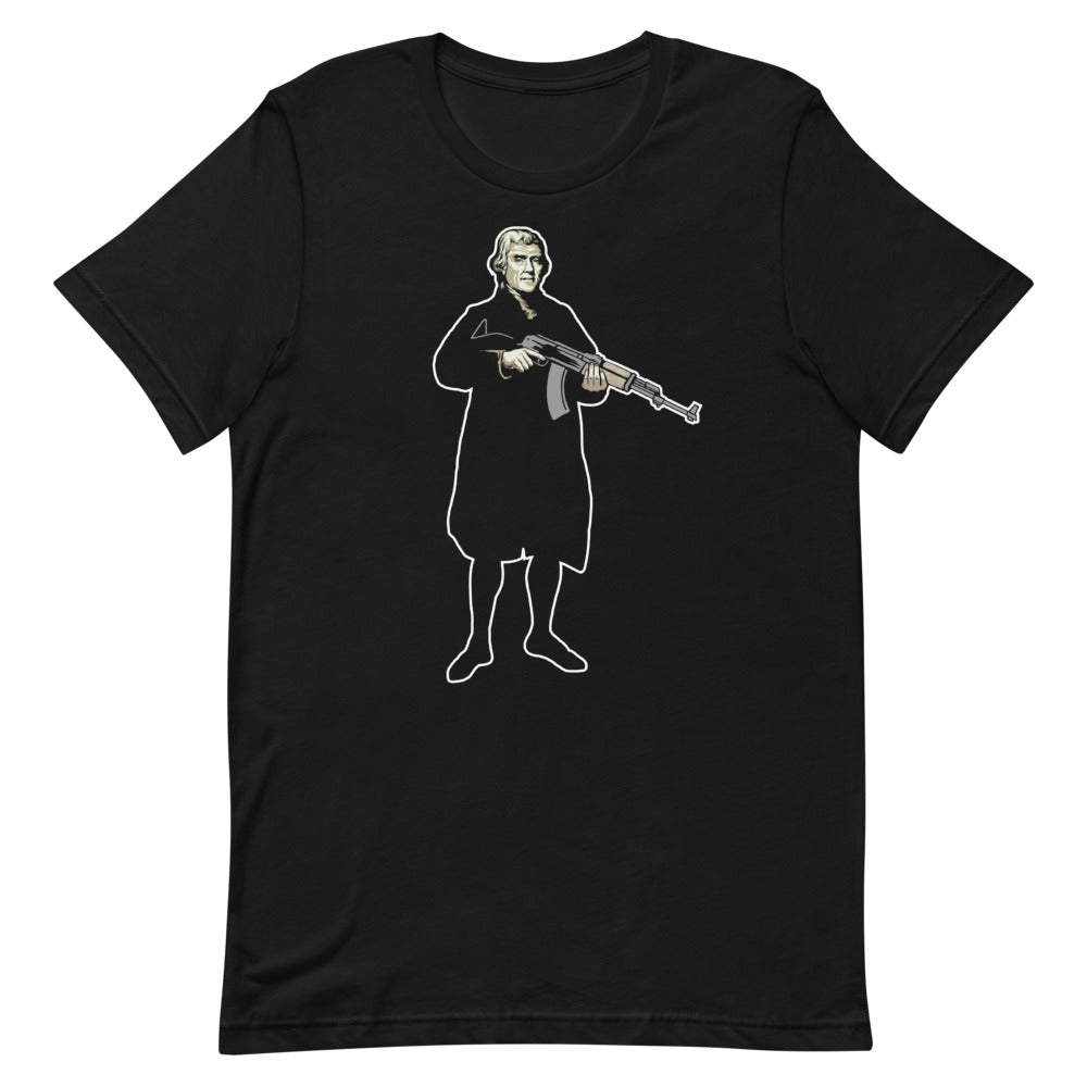 Jefferson with an AK Graphic T-Shirt