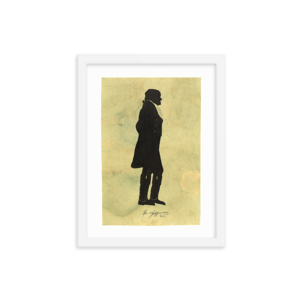 Thomas Jefferson Silhouette by John Marshal Framed Print