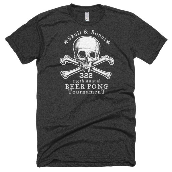 Skull And Bones Illuminati Beer Pong Triblend Tees