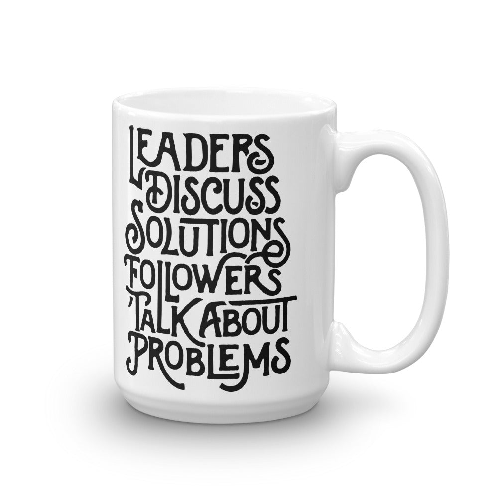 Leaders Discuss Solutions Mug