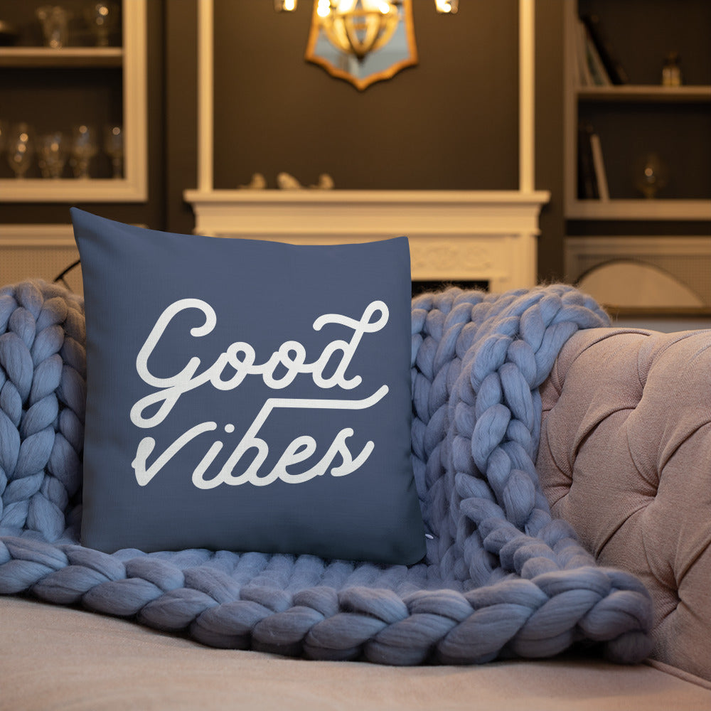 Good Vibes 18 x 18 Inch Throw Pillow Liberty Maniacs