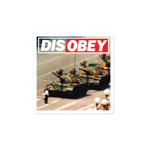 Disobey Tank Man Sticker
