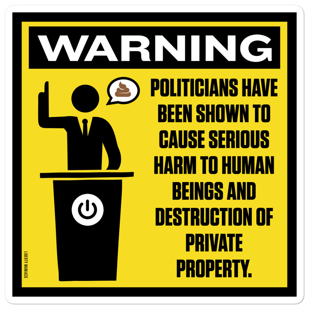 Politician Warning Sticker