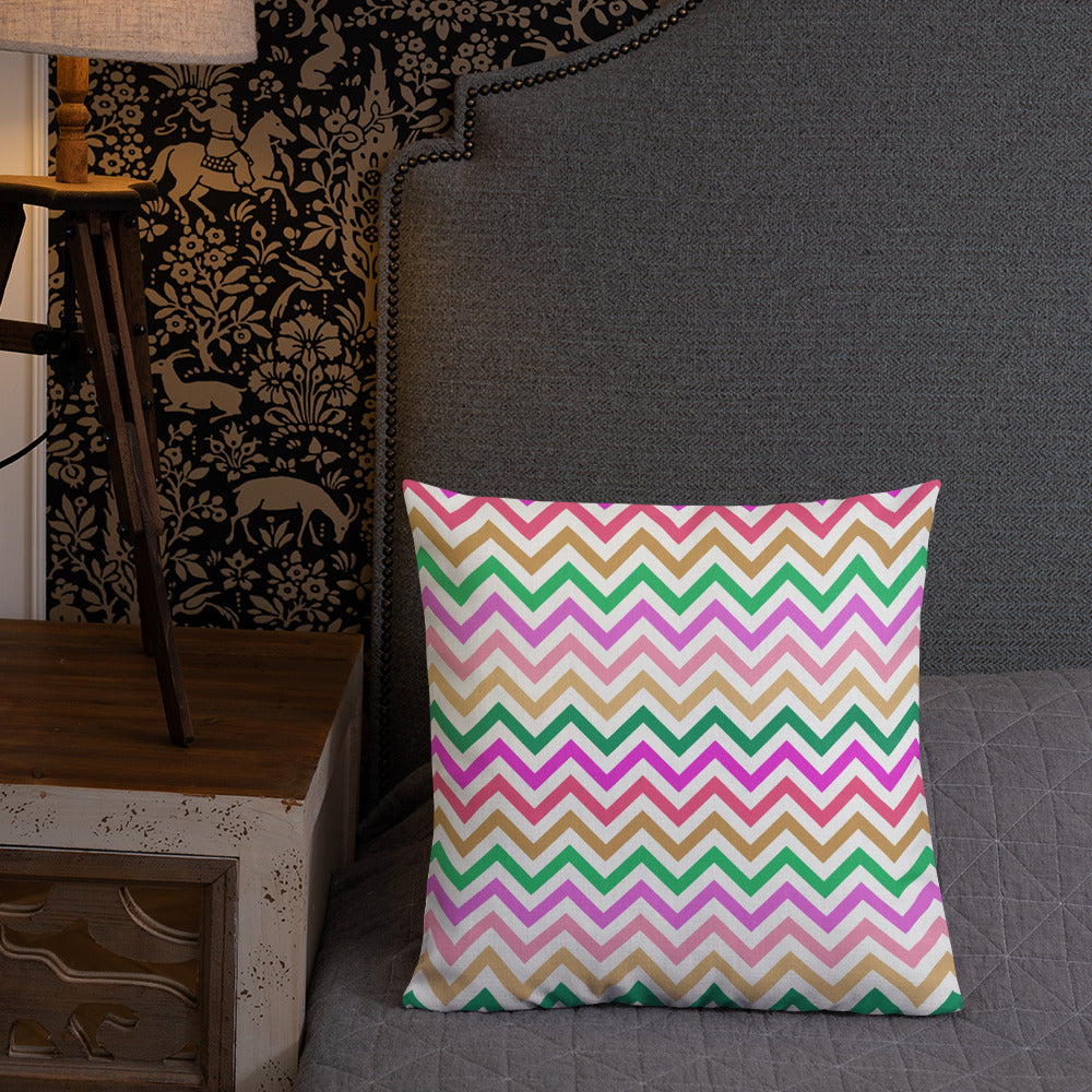 Colorful Chevron Throw Pillow