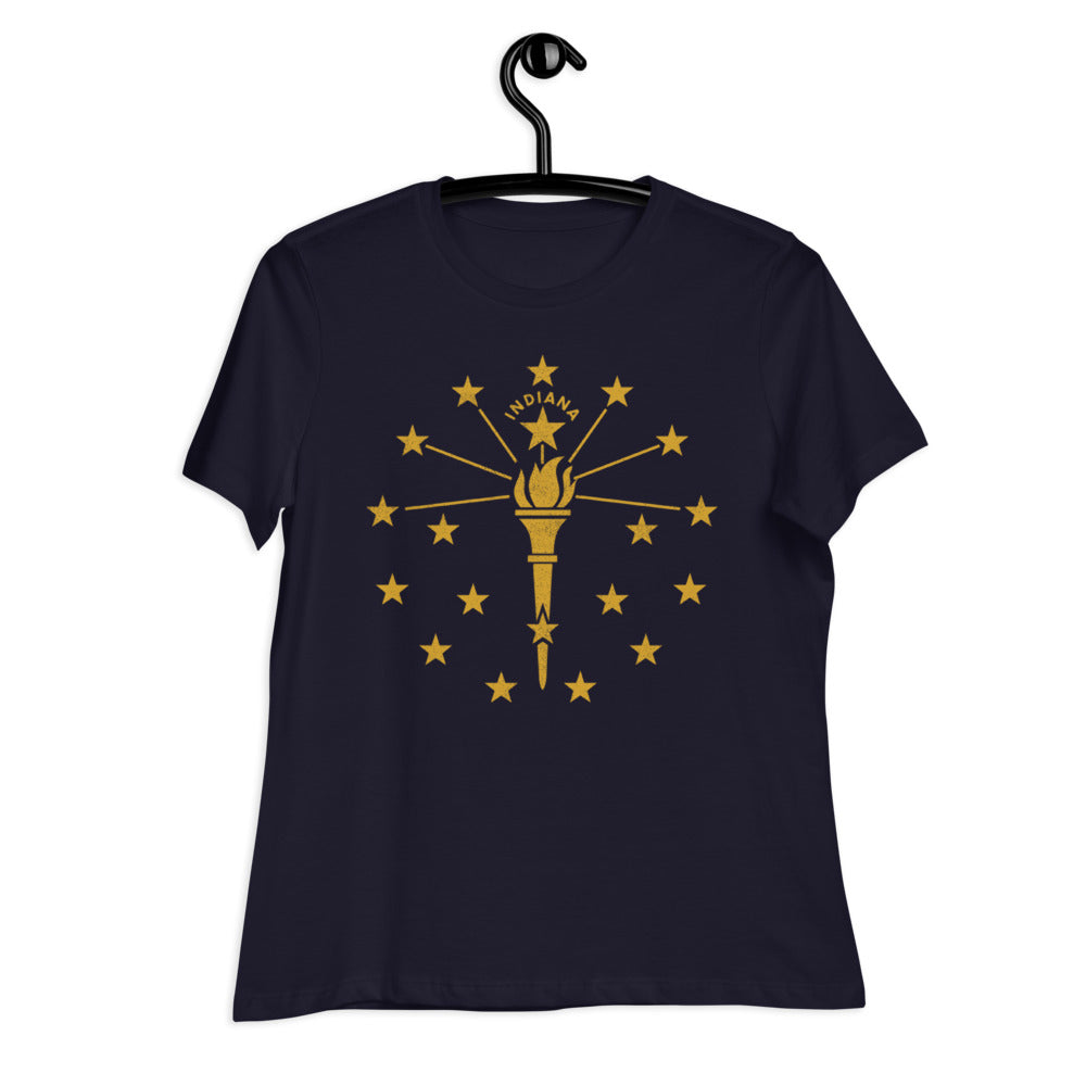 Indiana State Flag Women's Relaxed T-Shirt