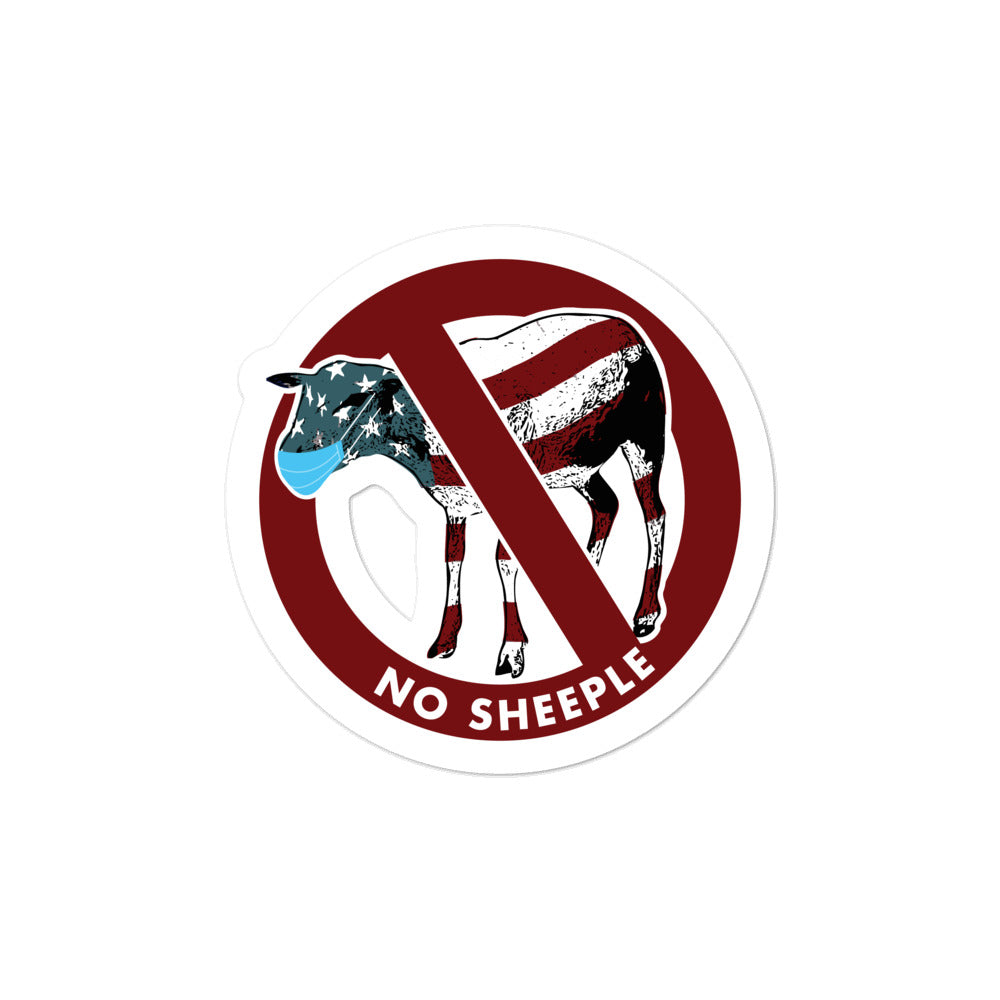 No Sheeple Maskie Sticker