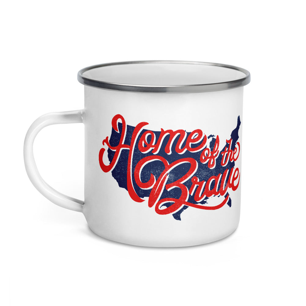 Home of the Brave Enamel Mug