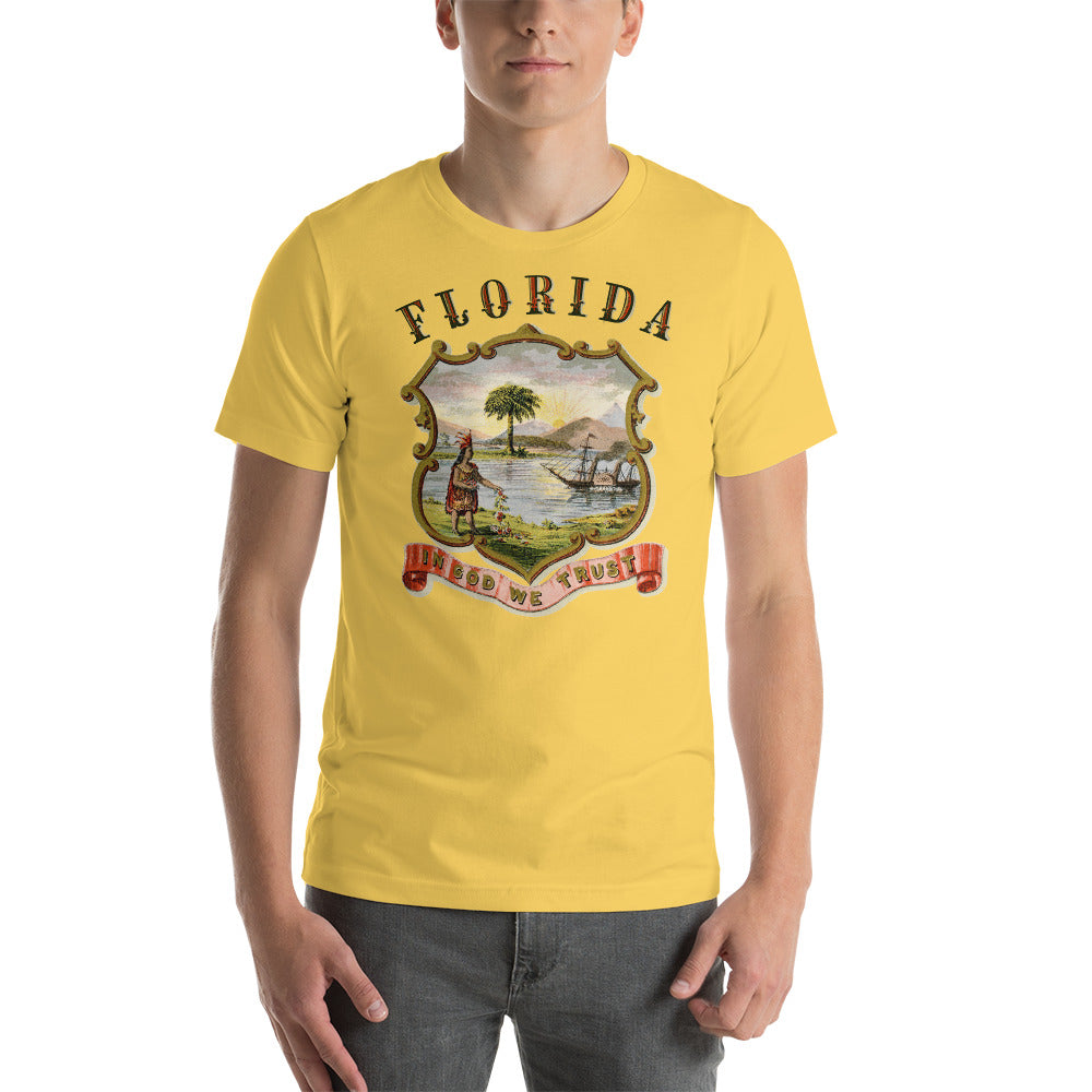 Vintage Florida State Seal Short-Sleeve Unisex T-Shirt