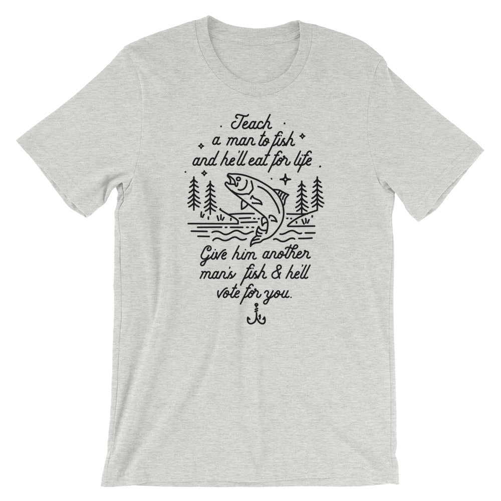 Teach A Man To Fish Vintage Graphic T-Shirt