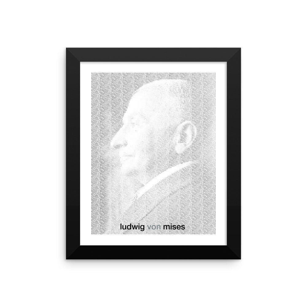 Ludwig von mises Quote Framed Print