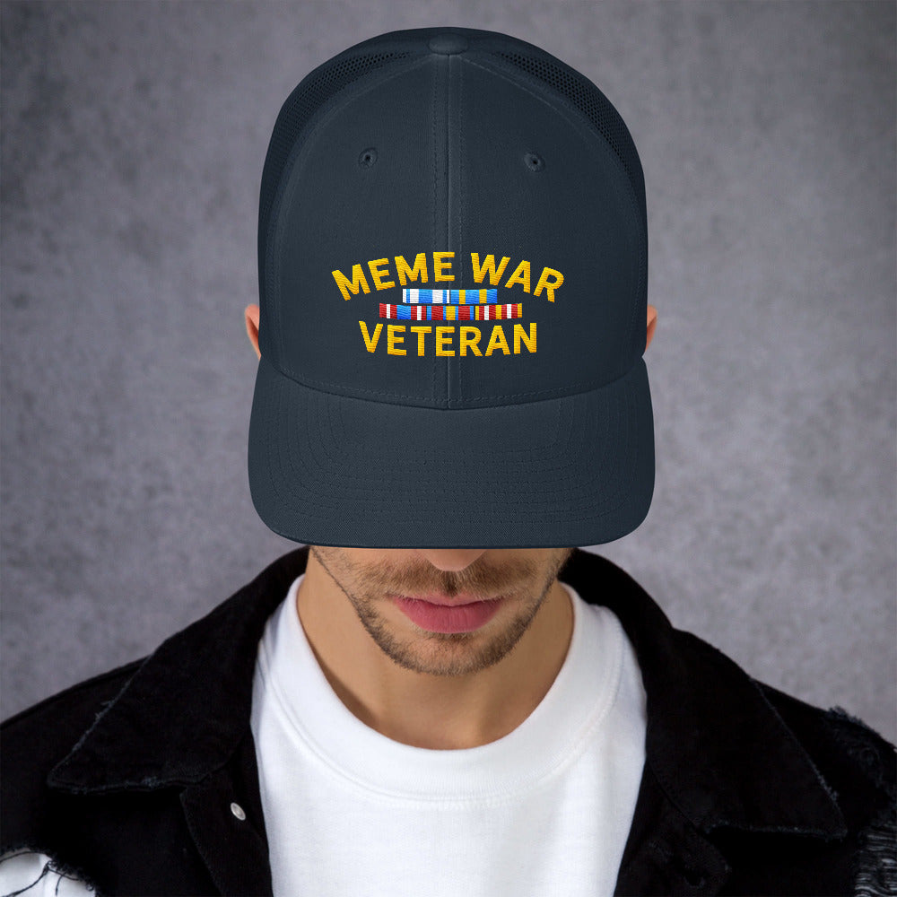 Meme War Veteran Trucker Cap
