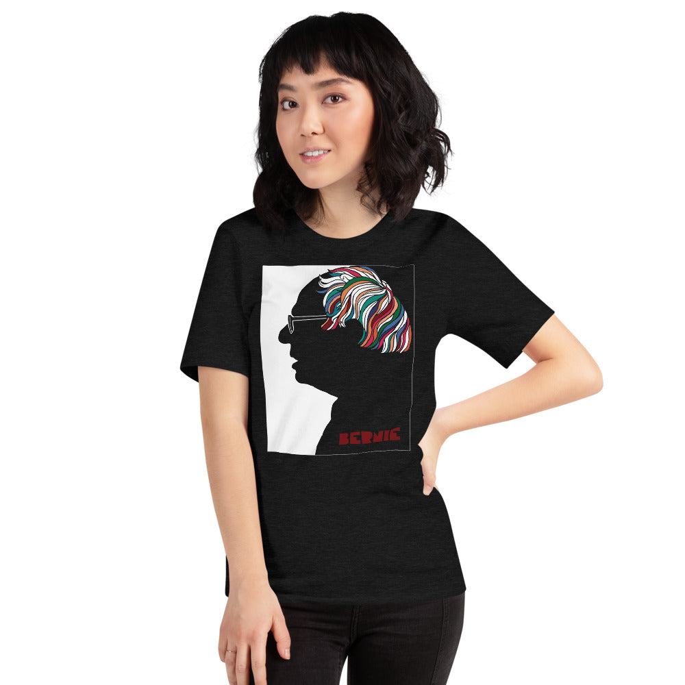 Bernie Sanders Psychedelic Hair Milton Glaser Parody Graphic Tee