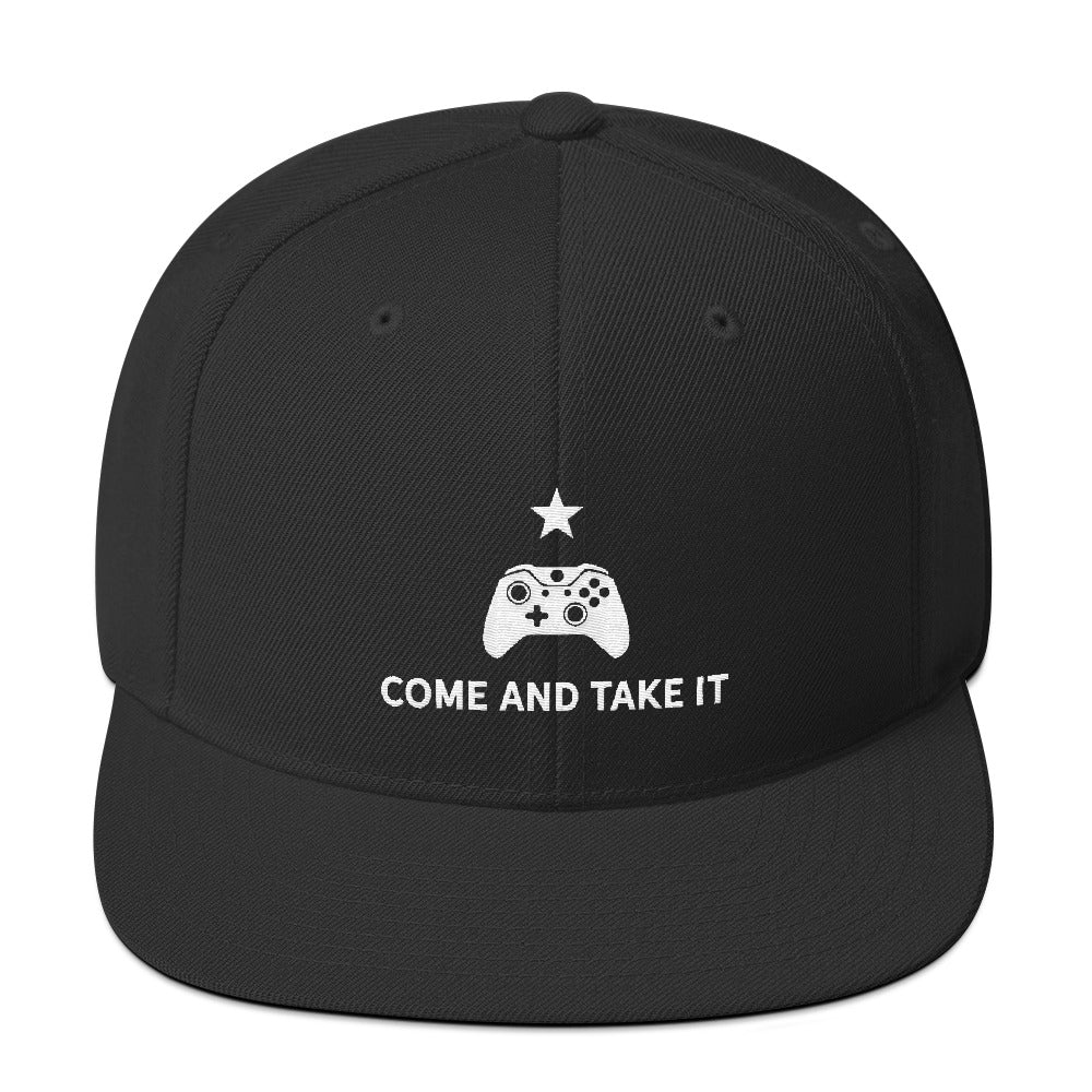 Come and Take It Video Game Controller Snapback Hat - Liberty Maniacs | Flex Caps