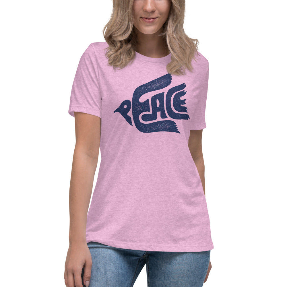 Peace Dove Women&#39;s Relaxed Graphic T-Shirt