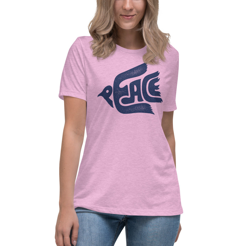 Peace Dove Women's Relaxed Graphic T-Shirt