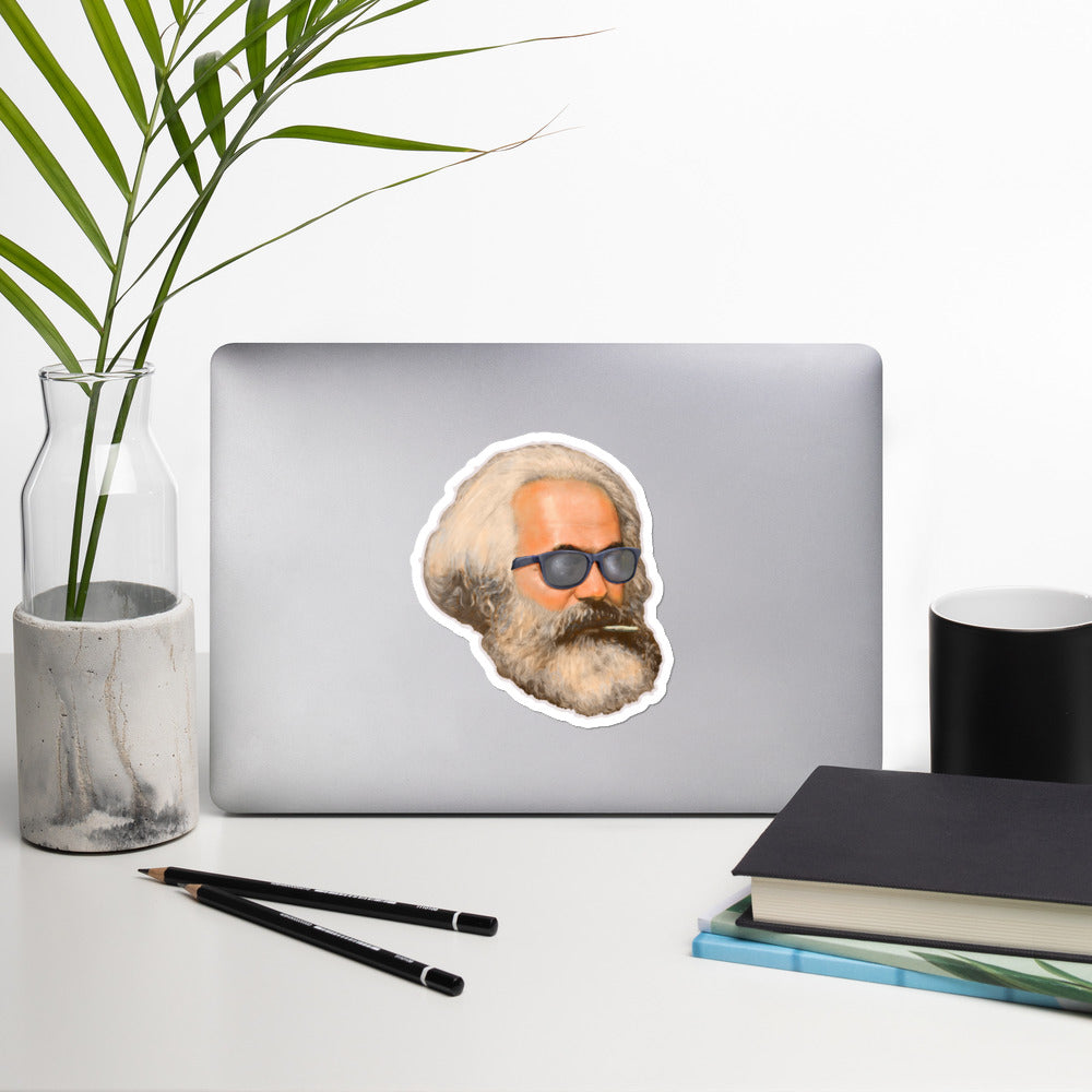 Karl Marx Smoking A Fatty Sticker