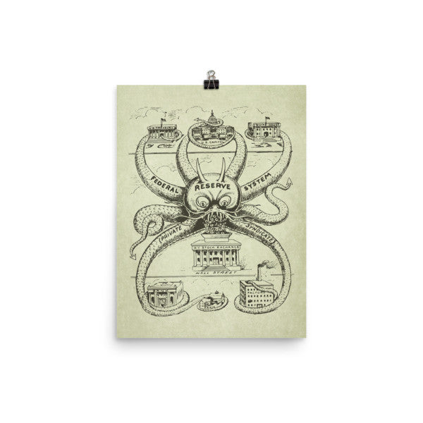 Federal Reserve Octopus Print