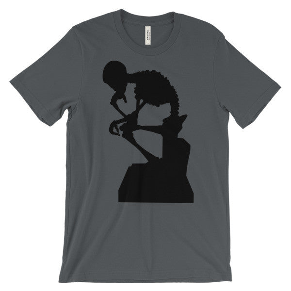 Thinker Skeleton Unisex short sleeve t-shirt