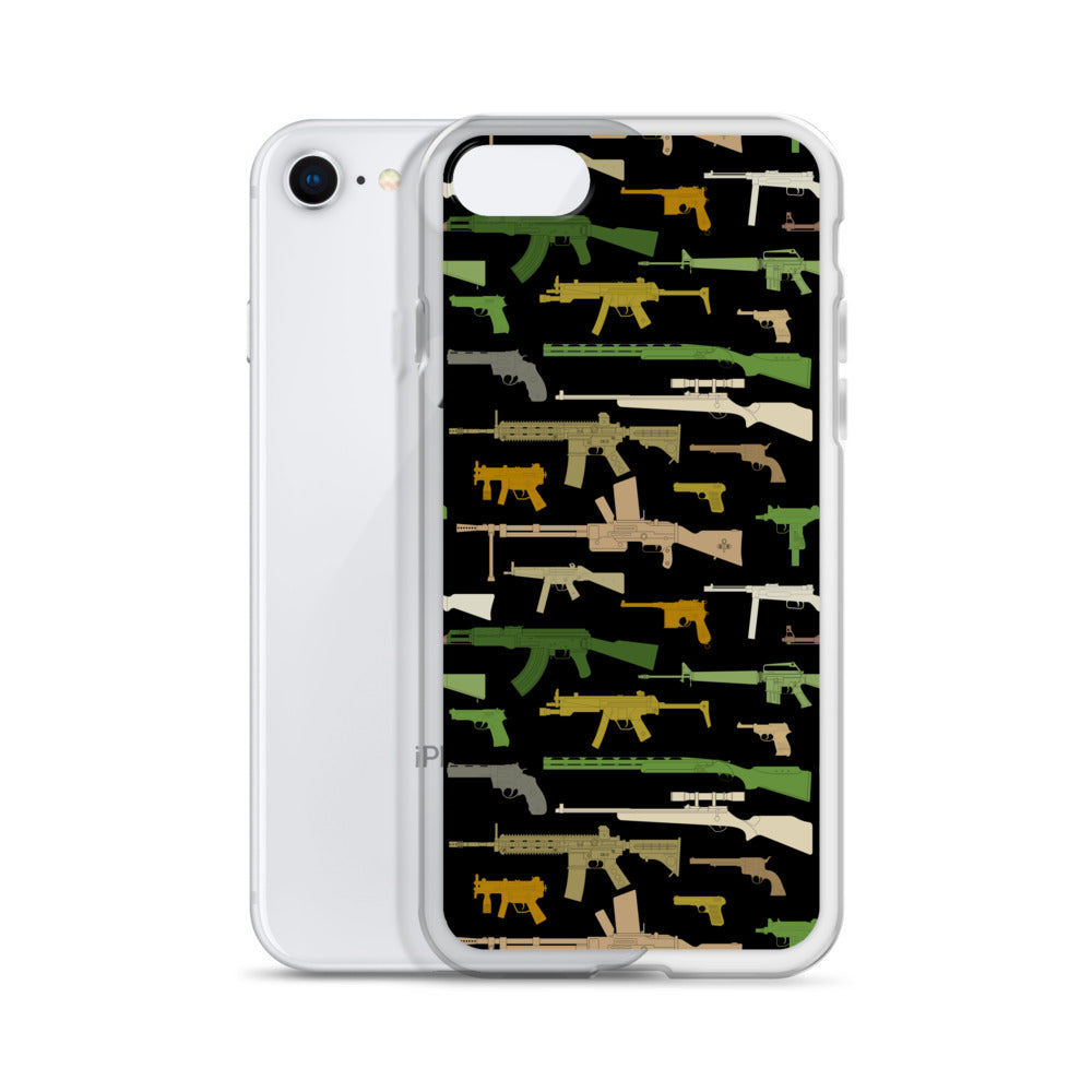 Woodland Gun Pattern iPhone Case