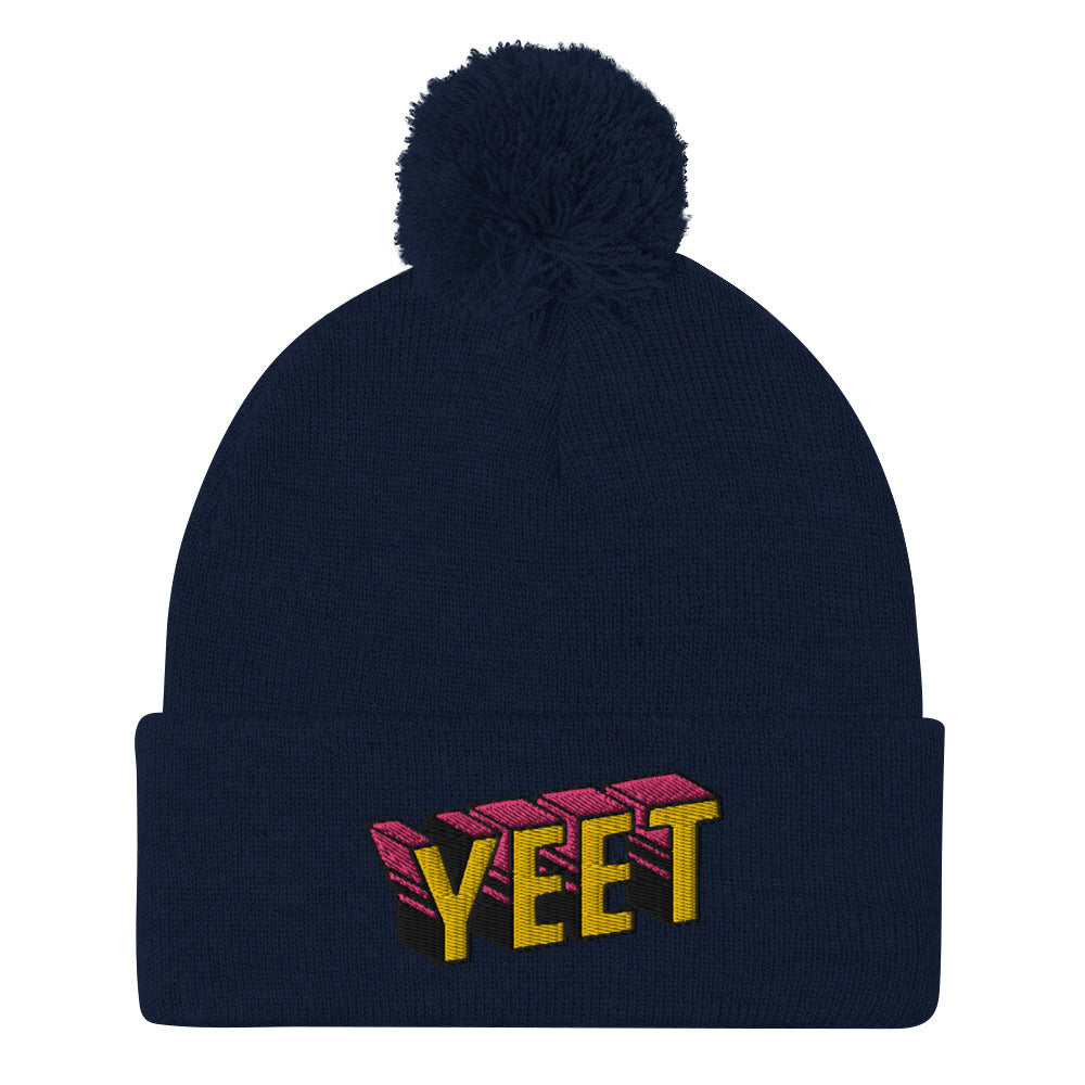 YEET Pom-Pom Beanie