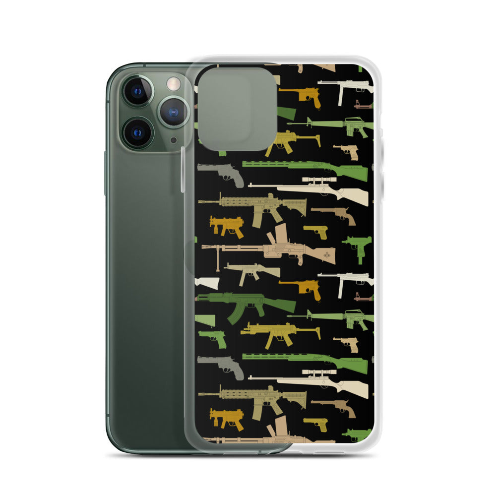 Woodland Gun Pattern iPhone Case