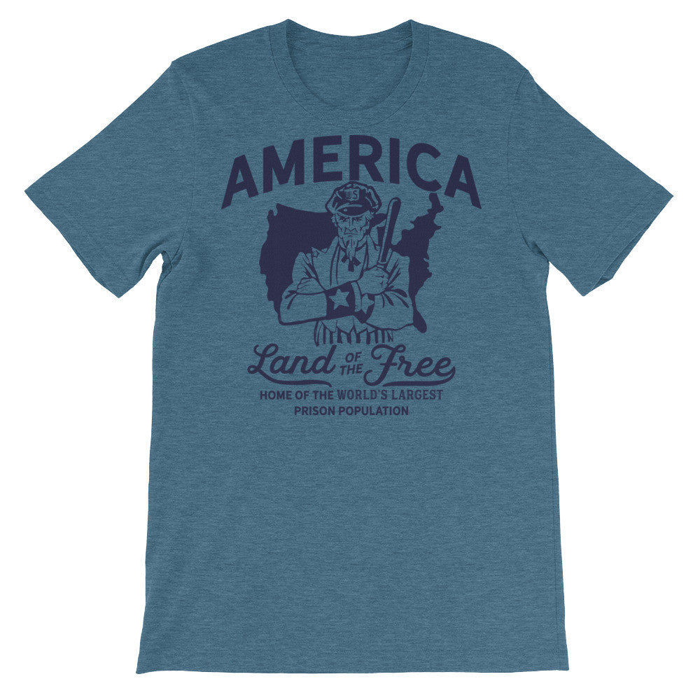 America Land of the Free Home of the World's Largest Prison Population T-Shirt