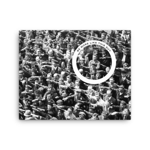 August Landmesser Refusing the Nazi Salute Wrapped Canvas
