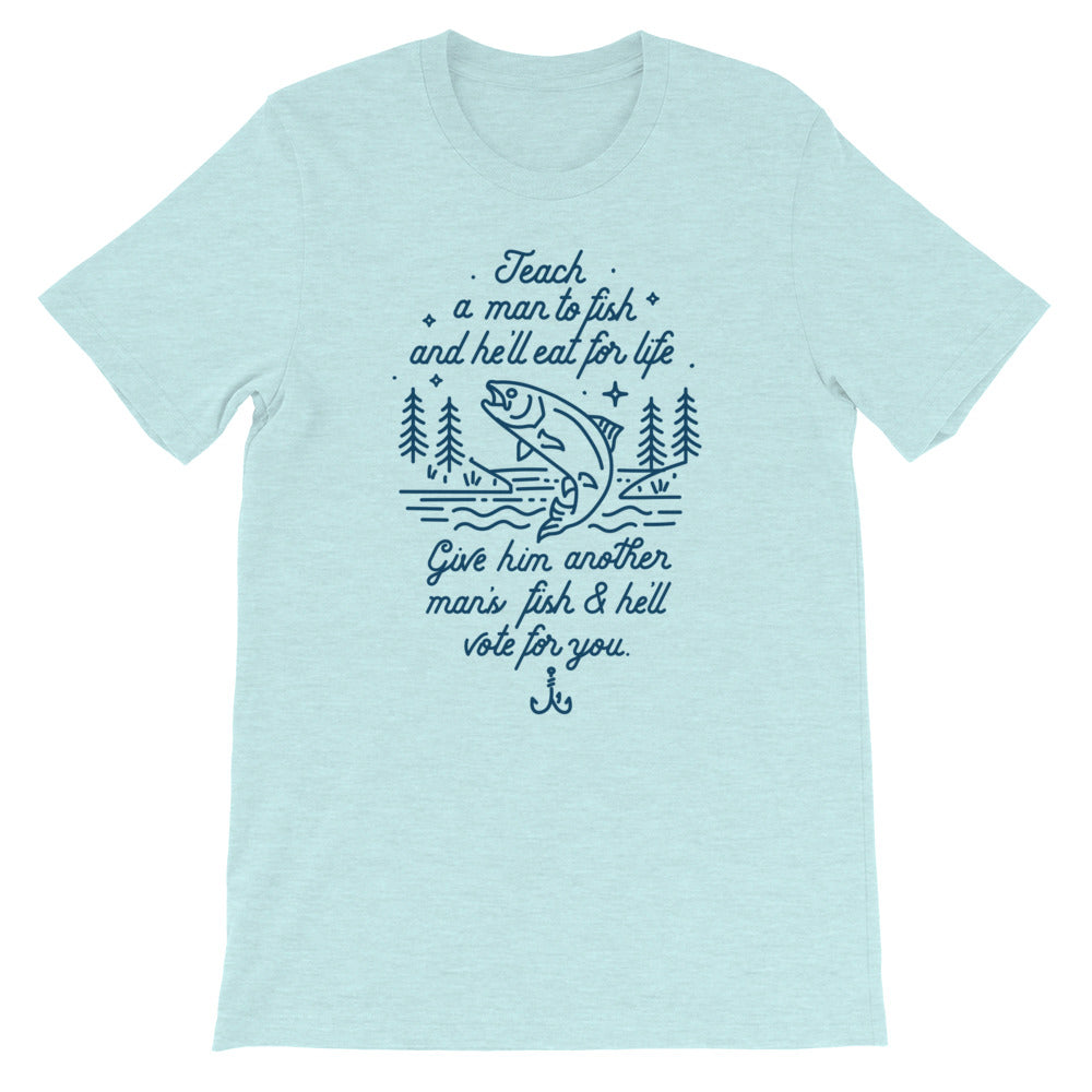 Teach A Man To Fish Vintage Graphic T-Shirt