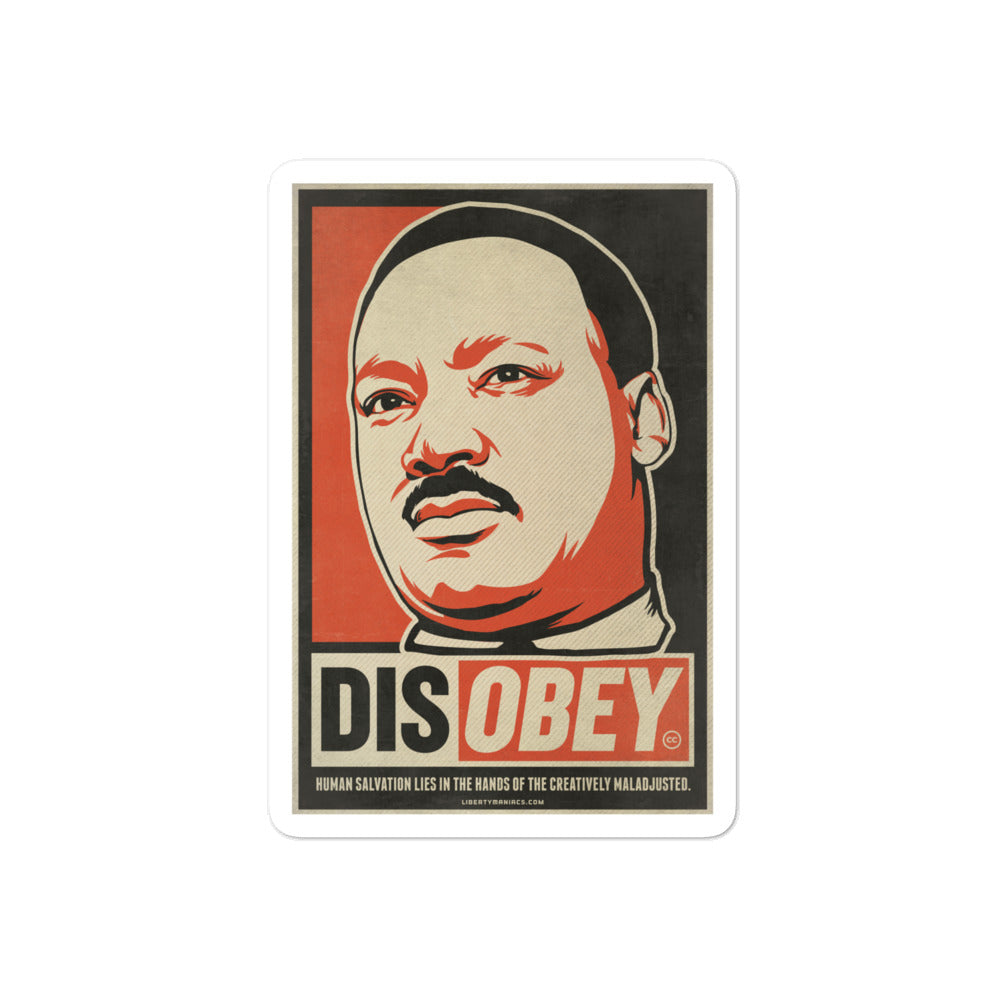 Martin Luther King Jr Disobey Sticker