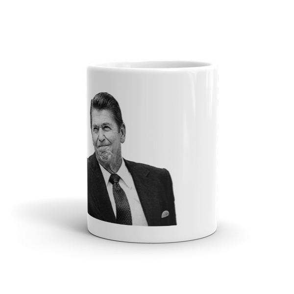 President Ronald Reagan Flipping the Bird Mug
