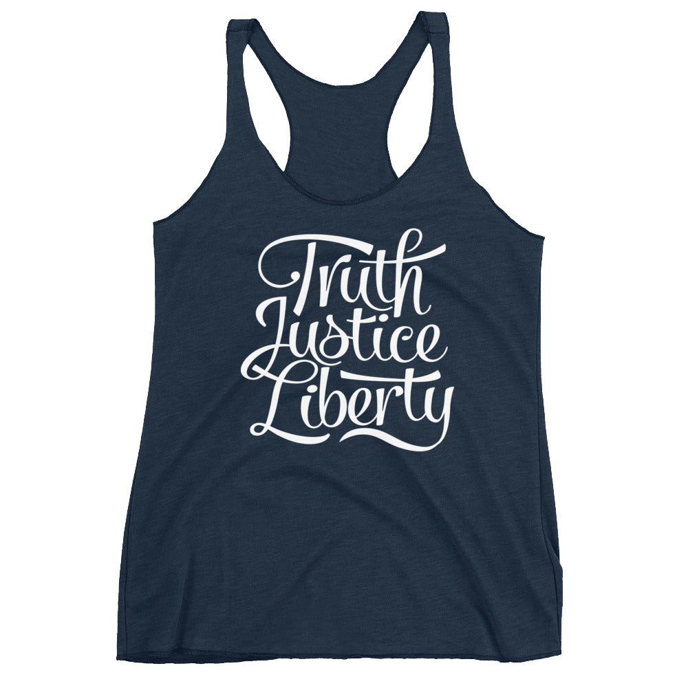 Truth Justice Liberty Women&#39;s Tri-Blend Racerback Tank