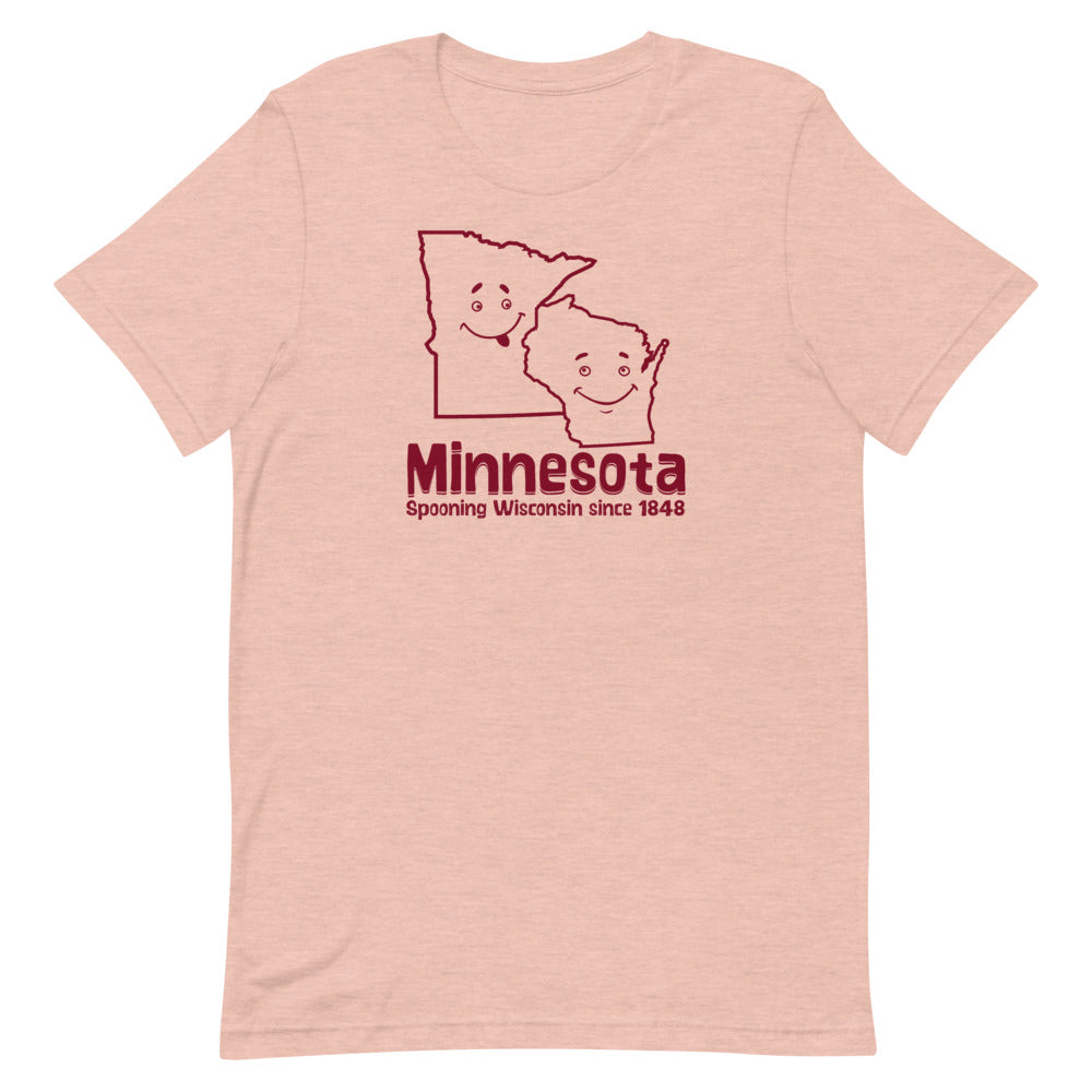 Minnesota Spooning Wisconsin Since 1848 Short-Sleeve Unisex T-Shirt