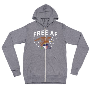 Free AF Tri-blend Zip Hoodie Sweatshirt