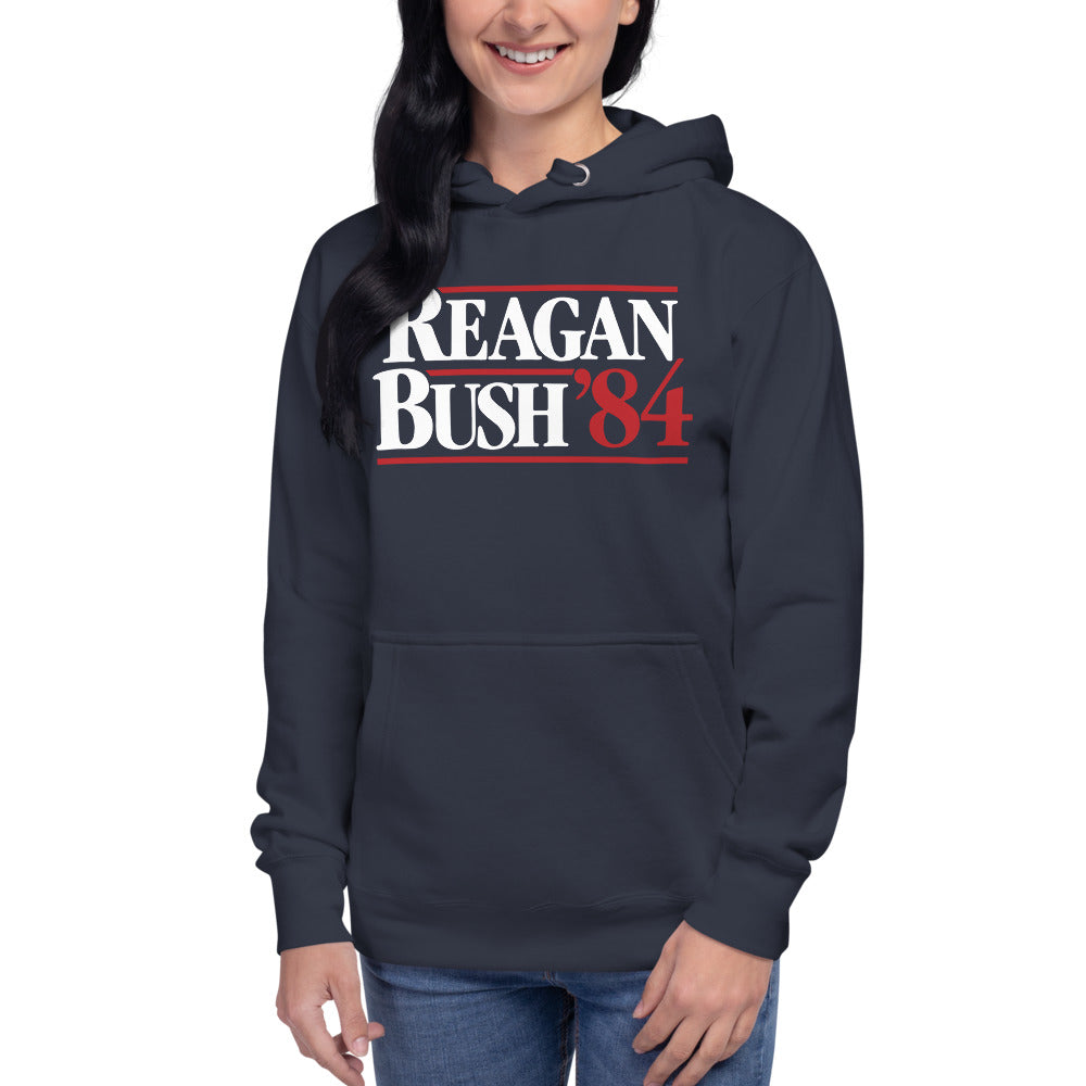 Reagan Bush 1984 Retro Campaign Unisex Hoodie