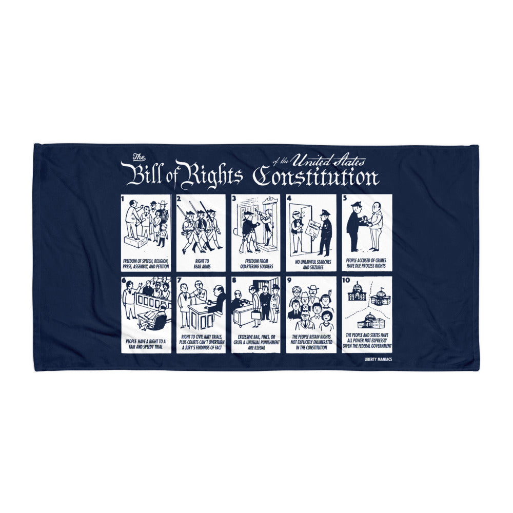 Illustrated Bill of Rights Towel