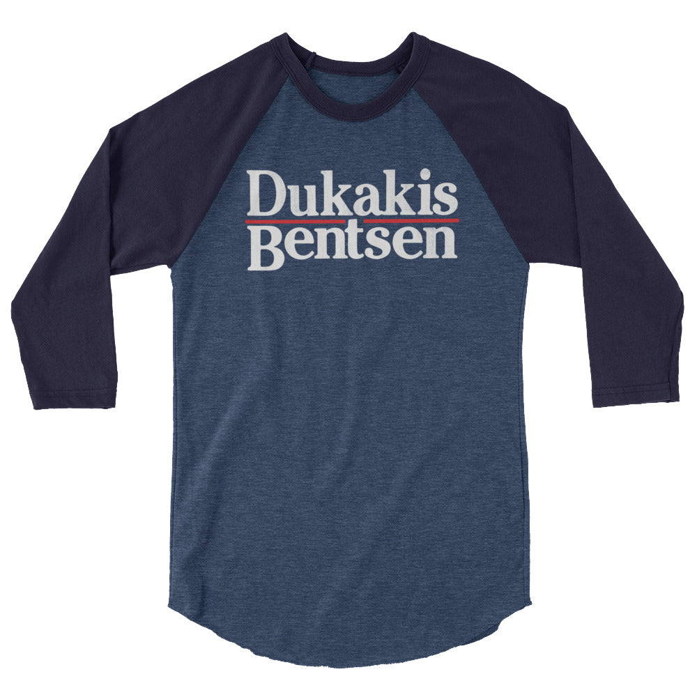 Dukakis 1988 Campaign Reproduction  3/4 sleeve raglan shirt