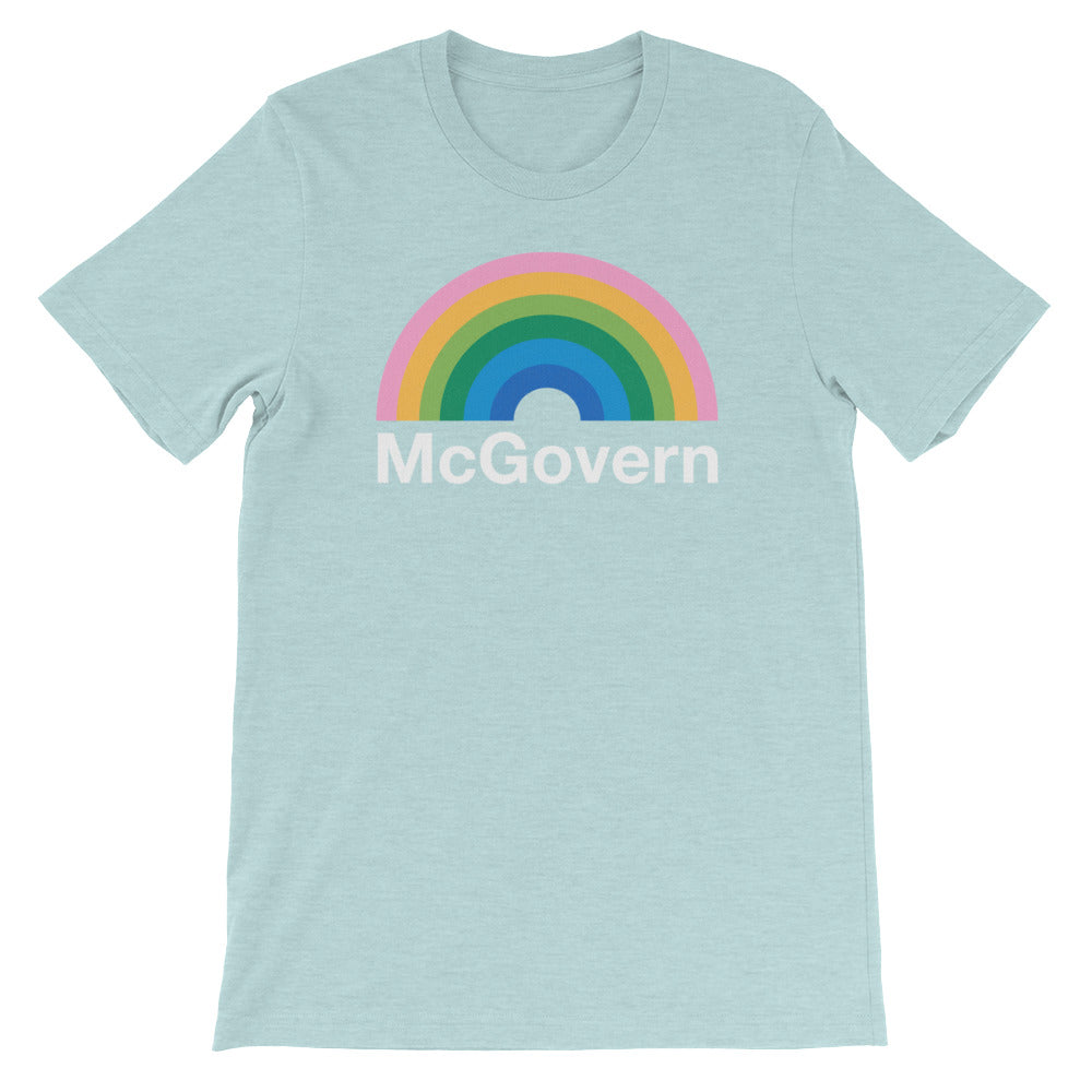 McGovern Vintage Rainbow 1972 Presidential Campaign Short-Sleeve Unisex T-Shirt